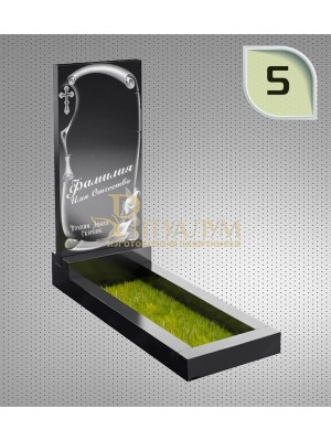 Памятник из гранита "Клипарт" с оформлением 5 — ritualum.ru